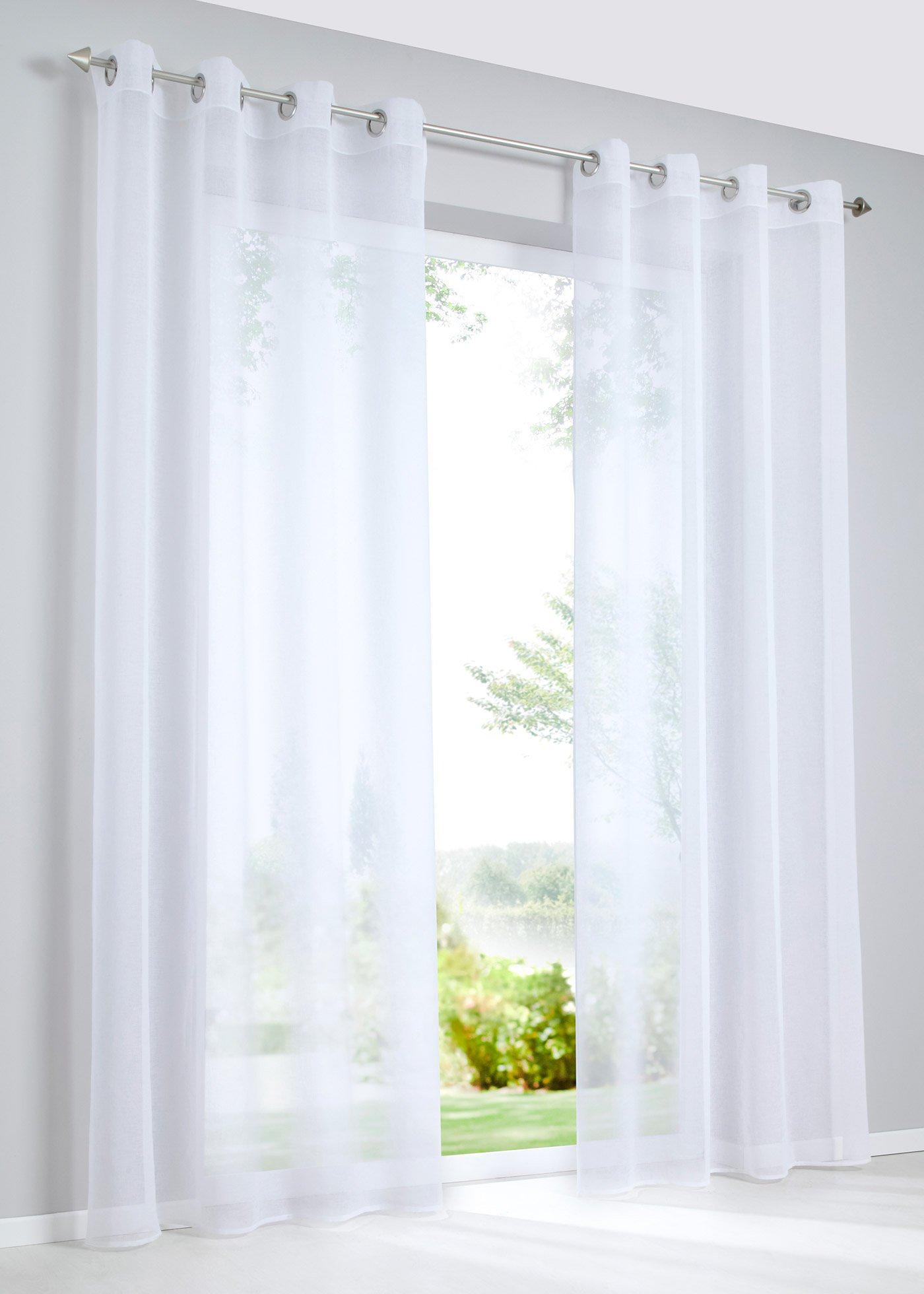 Gardine aus feiner Batist Struktur (1er Pack)