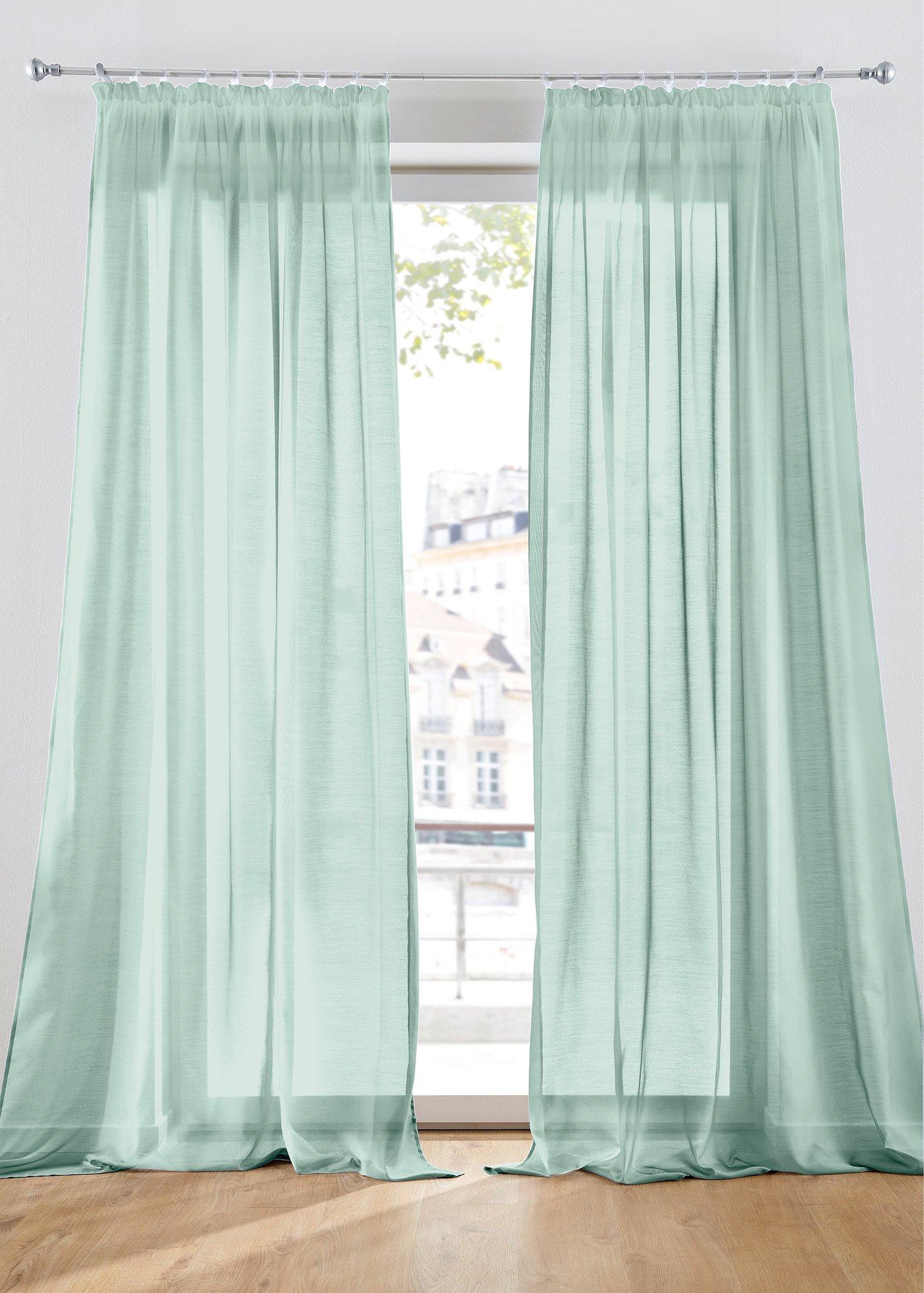 Gardine aus feiner Batist Struktur (1er Pack)
