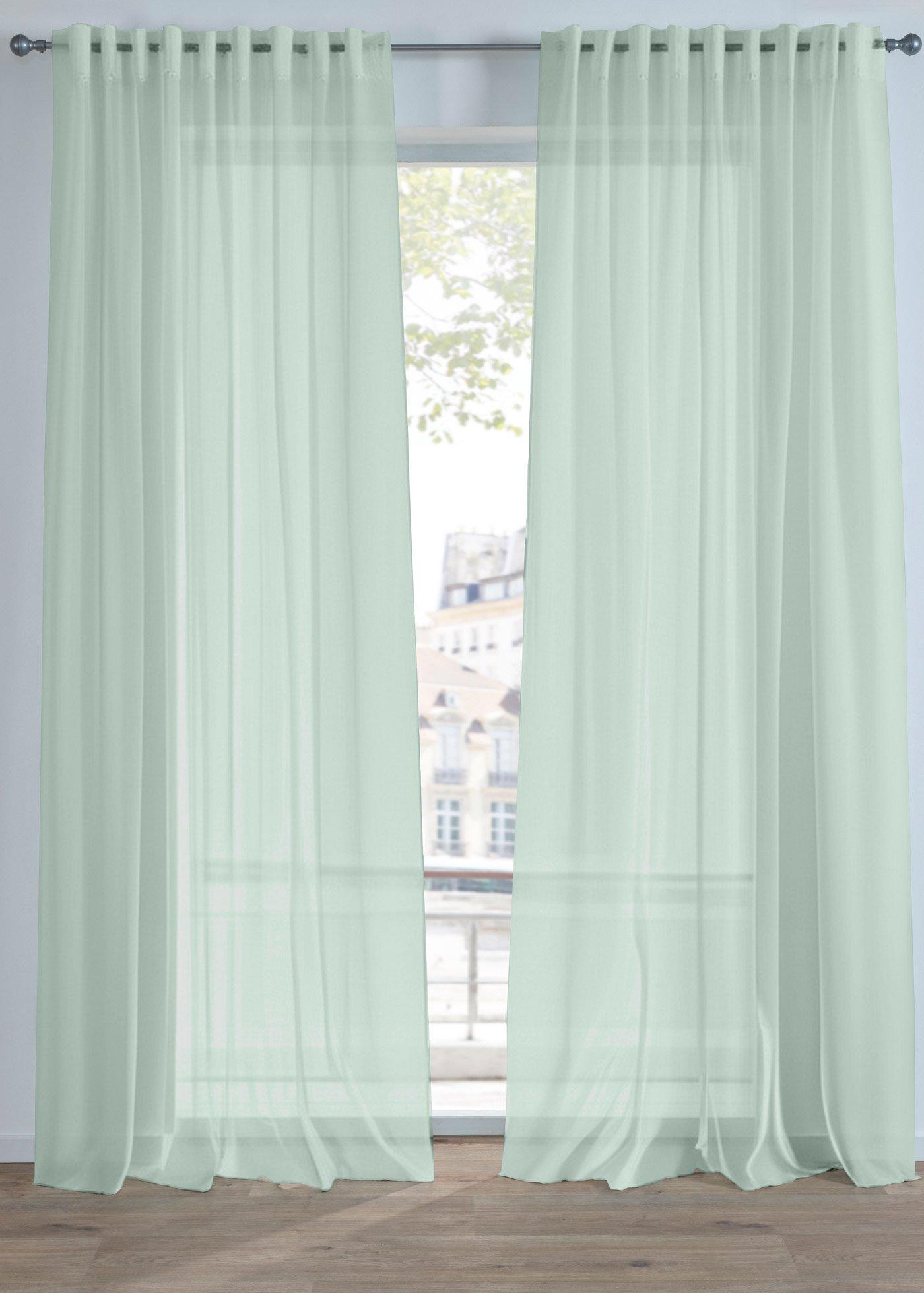 Gardine aus feiner Batist Struktur (1er Pack)