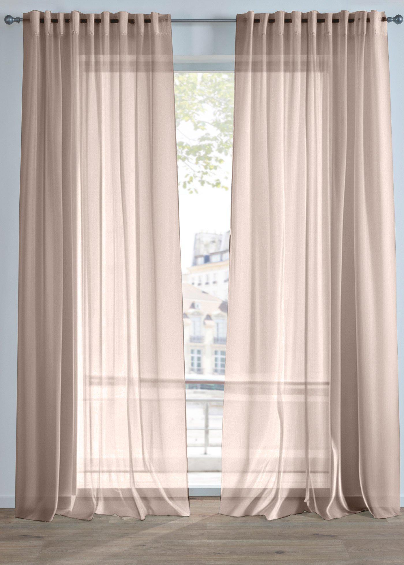 Gardine aus feiner Batist Struktur (1er Pack)