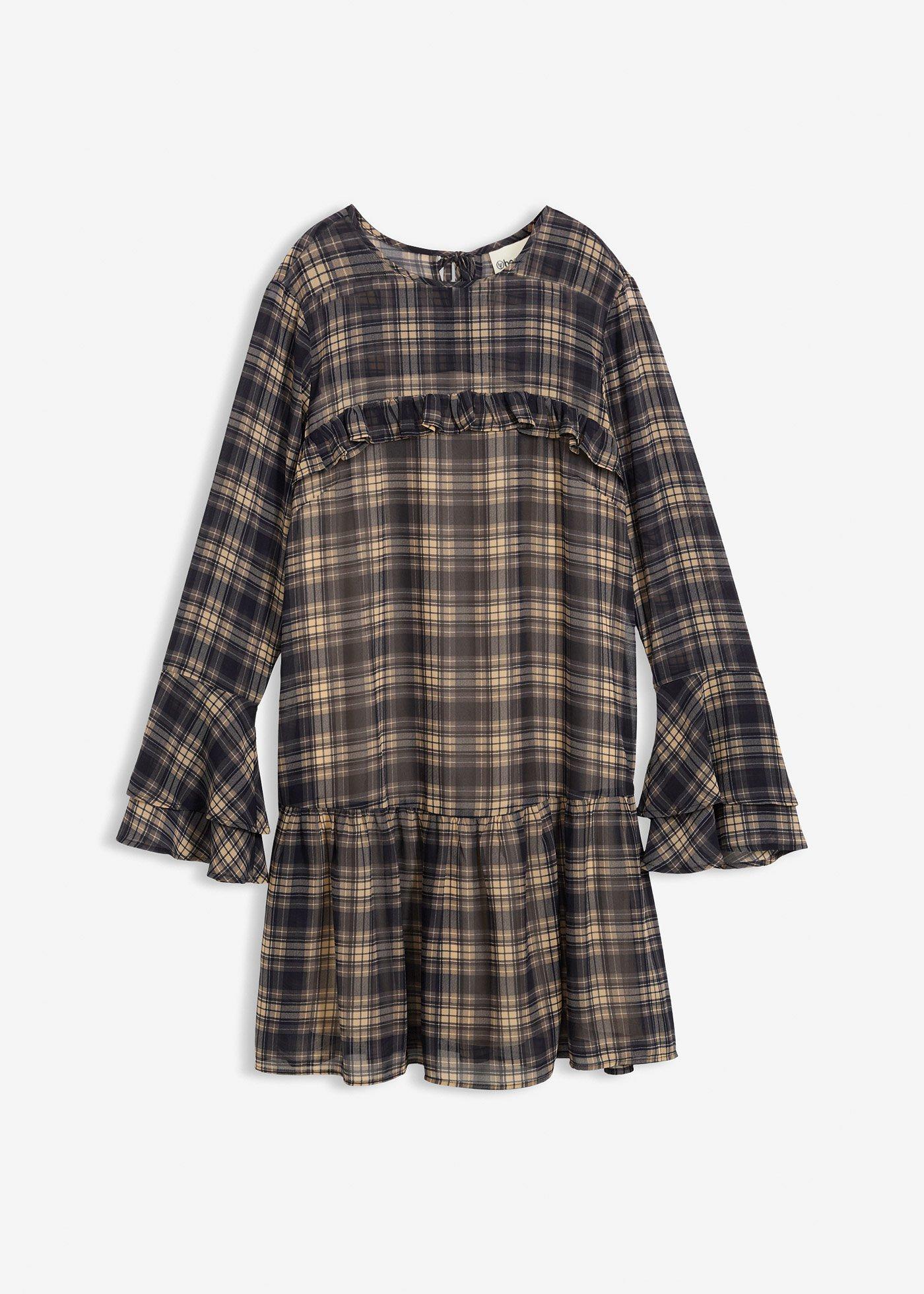 Chiffonkleid mit Volants