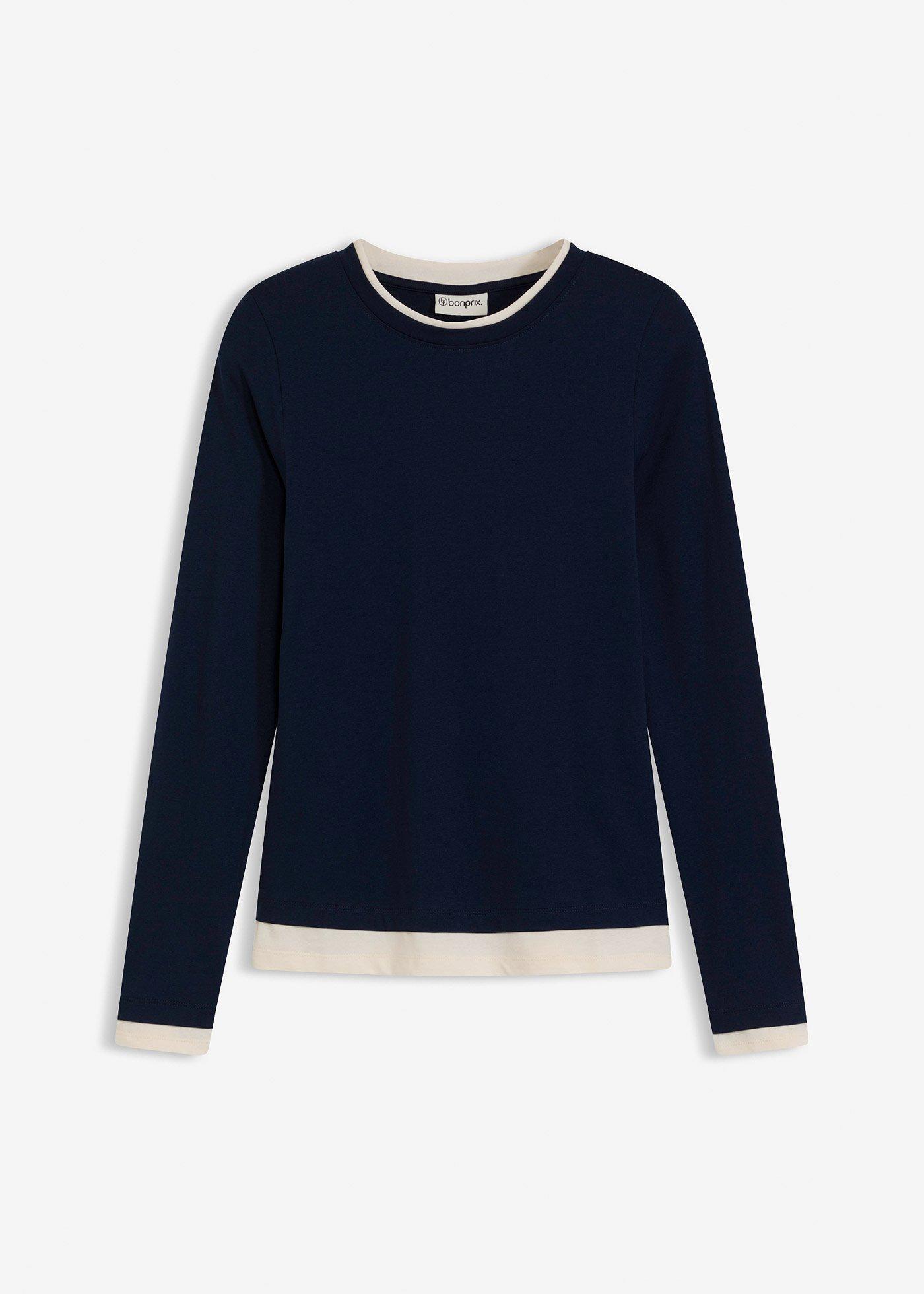 Langarmshirt aus Baumwollmix