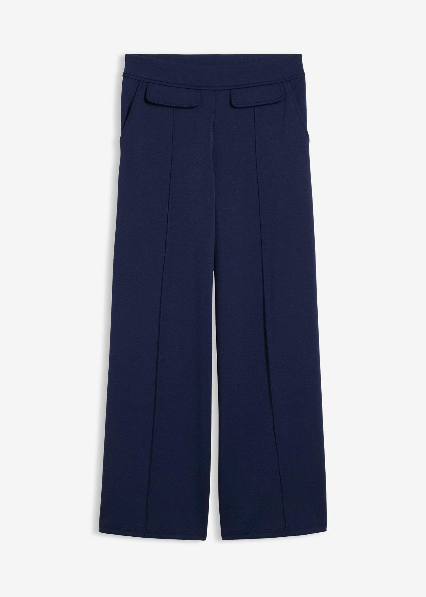 Bootcut Hose aus leicht glänzendem Viskose-Mix