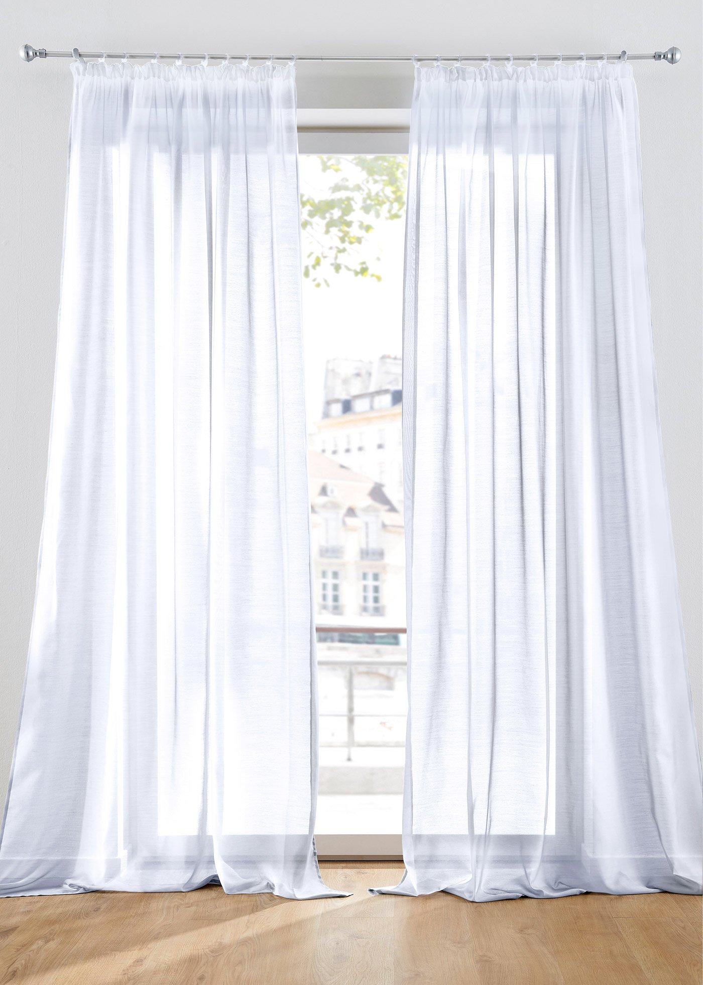 Gardine aus feiner Batist Struktur (1er Pack)