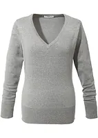 Feinstrick-Pullover mit V-Ausschnitt, bonprix