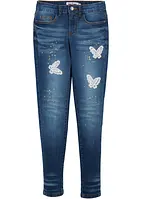 Mädchen Jeans mit Schmetterlings-Applikation, bonprix