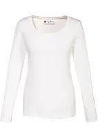 Baumwoll-Langarmshirt mit Rundhalsausschnitt, bonprix