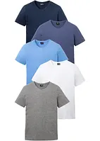 T-Shirt mit V-Ausschnitt (5er Pack), bonprix