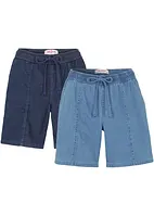 Lot de 2 shorts en jean extensible, John Baner JEANSWEAR