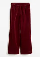 Pantalon large en velours côtelé avec taille haute élastiquée, bonprix