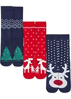 Lot de 3 paires de chaussettes thermiques avec intérieur éponge doux et carte cadeau, bonprix