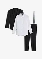 Anzug Slim Fit (4-tlg.Set): Sakko, Hose, Hemd, Krawatte, bonprix