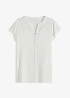 Henleyshirt mit Spitze, bonprix