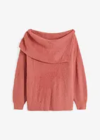 Pull à encolure Bardot asymétrique, bonprix