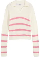 Pull en maille fille à col polo, bonprix