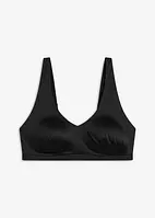 Wattiertes Bralette ohne Bügel aus glänzendem Material, bonprix