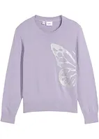 Pull fille en maille à imprimé, bonprix