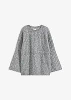 Oversize-Pullover mit Zopfmuster, bonprix