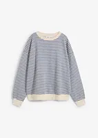 Oversize-Sweatshirt, gestreift, bonprix