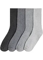 Kuschelsocken mit Rippstruktur (4er Pack), bonprix