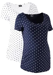 Umstandsshirts aus Bio-Baumwolle (2er-Pack), bonprix