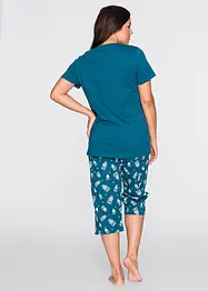 Capri Pyjama mit kurzen Ärmeln, bonprix