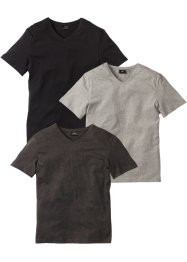 T-Shirt mit V-Ausschnitt (3er Pack), bpc bonprix collection