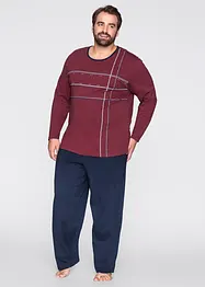 Pyjama mit Baumwolle und langen Ärmeln, bonprix