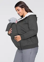 Umstands-Sweatjacke mit Baby-Einsatz und flauschiger Innenseite, bpc bonprix collection