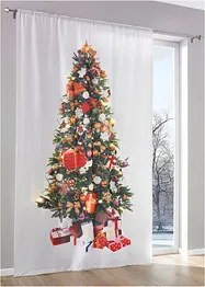 LED-Vorhang mit Weihnachtsbaum Druck (1er Pack), bonprix