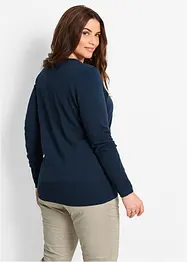 Pull col en V en fine maille, bonprix