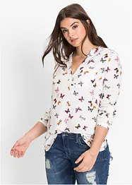 Bluse mit V-Ausschnitt, bonprix