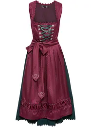 Dirndl à tablier en satin brodé (ens. 2 pces), bonprix