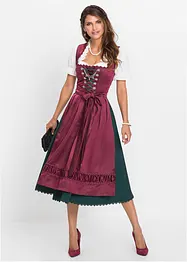 Dirndl mit bestickter Satin-Schürze (2-tlg.Set), bonprix