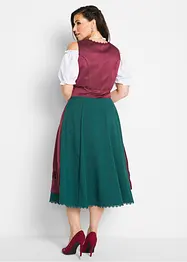 Dirndl mit bestickter Satin-Schürze (2-tlg.Set), bonprix