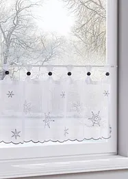 Scheibengardine mit winterlicher Stickerei, bpc living bonprix collection