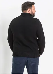 Rollkragenpullover mit Zopfmuster, bonprix