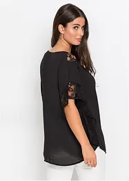 Blouse avec détails en dentelle, bonprix