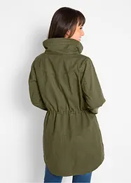 Parka courte en coton avec col montant, cintrée, bonprix