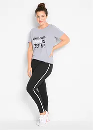 Sport-Leggings mit seitlichem Kontraststreifen, knöchelfrei, bonprix