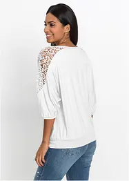 Oversize-Shirt mit Spitze, bonprix