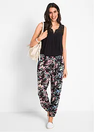 Pantalon sarouel avec taille confortable, bonprix