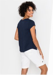 Baumwoll Shirt in A-Form, bedruckt, Kurzarm, bonprix