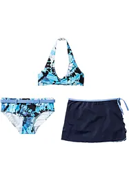 Mädchen Bikini+Rock  aus recyceltem Polyamid (3-tlg. Set), bonprix