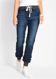 Jean Boyfriend extensible à empiècement taille côtelé, bonprix