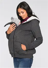 Umstands-Sweatjacke mit Baby-Einsatz und flauschiger Innenseite, bonprix