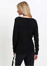 Long-Pullover mit Glitzersteinen, bonprix