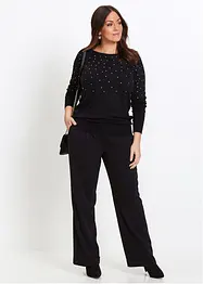 Pull long à strass, bonprix