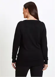 Pull long à strass, bonprix