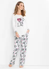 Pyjama mit Flanellapplikation, bonprix